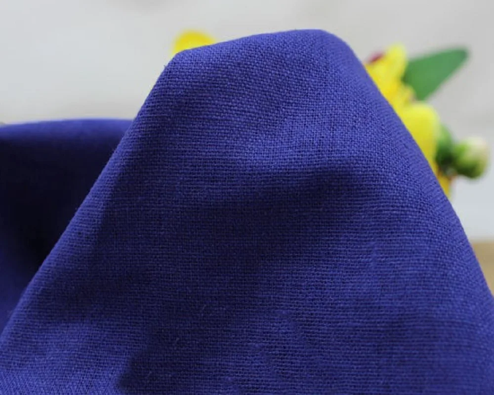 50*140 cm Kráľovská Modrá Farbou Fashion, DIY Šijací Materiál Bielizeň Mušelínu Bavlnená Tkanina