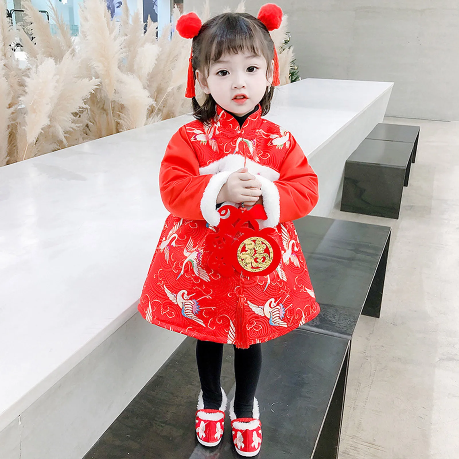 #50 Baby Girl Dress Deti Oblečenie Novorodenca Batoľa, Dieťa, Chlapec, Dievča, Čínsky Lunárny Nový Rok Tang Vyhovovali Princezná Šaty, Oblečenie Dievčatá