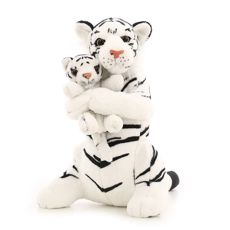 50 CM Matka a Syn Tiger Plyšové Hračky Plyšové zvieratko Plyšové Bábika Simulácia Dieťa Dieťa Tiger Hračky Realisticky Tiger Reálnom Živote Plyšové