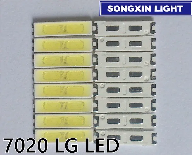 500pc Údržby PRE Kórea LG LCD displeja led light-emitting diode čip 7020 Podsvietenie korálky 0,5 W dlaždice 3V LEWWS72R24GZ00