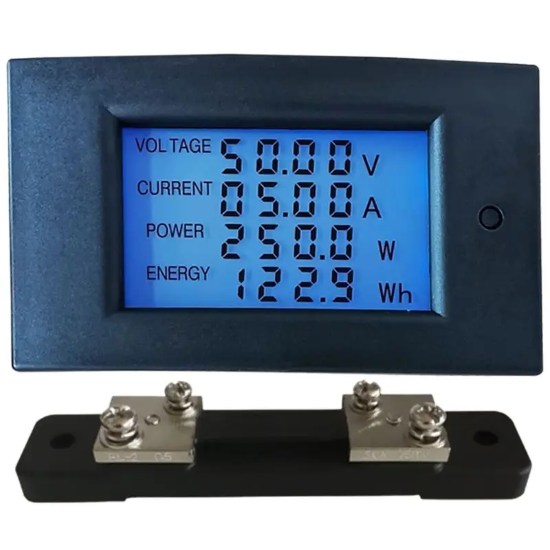 50A/20A/100A DC 7.5-100V Digitálny LCD Voltmeter Ammeter Wattmeter energie Energie Meter Volt kwh Watt Amp