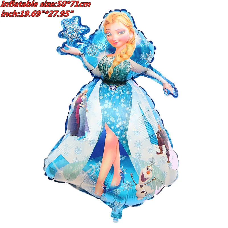 50pcs Veľké Belle Elsa Anna Šípková Princezná snehulienka Fóliové Balóniky Detská Narodeninová Párty Dekorácie Deti Hélium Balón