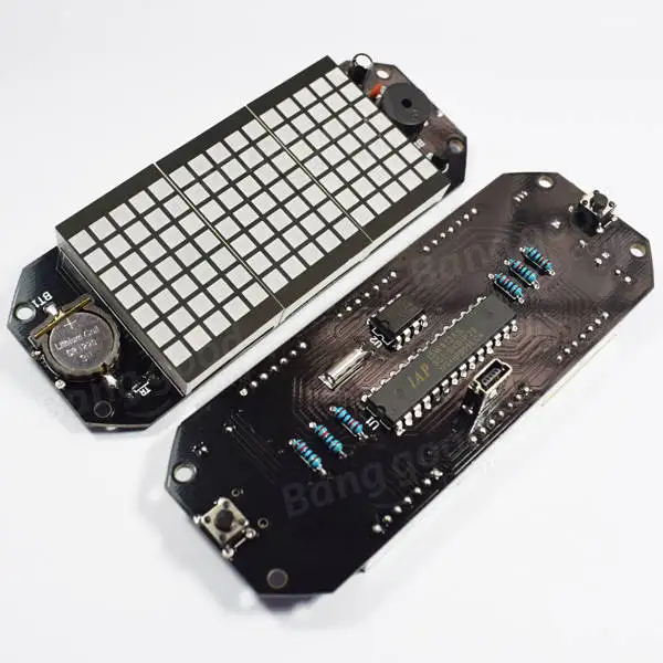 5V USB DIY Čierne Zrkadlo LED Matice Ploche Budík Auta S Zobrazovanie Teploty Dovolenku A Narodeniny Pripomenúť, Funkcia 4 farby