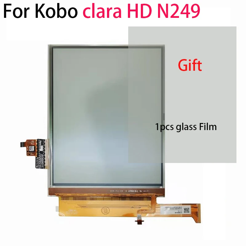 6 palcový Dotykový panel a lcd displej Pre Kobo clara HD N249 displej s Podsvietením Eink Pre Kobo clara HD