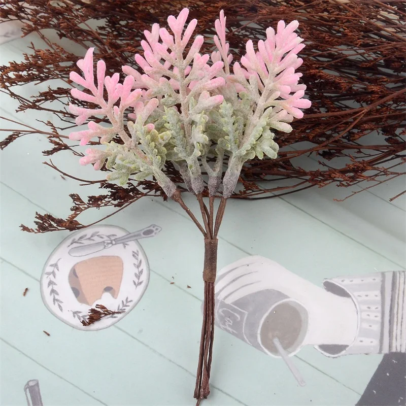 60pcs Mini Žaluď leaf Umelé Kvety Rastlín pre Domáce Veniec DIY Scrapbooking Svadobné, Vianočné Dekorácie