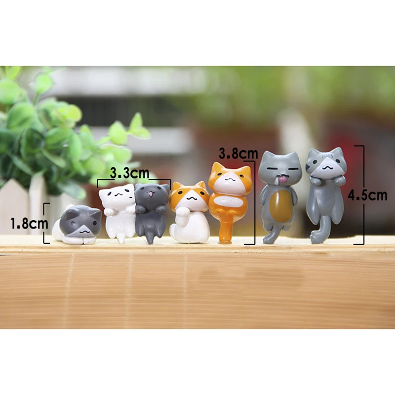 6pcs Japonsko Kawaii Mačka Miniatúrne Terárium Figúrky Ozdoby Pre Domáce Dekorácie Tvorivé Japonské Anime Pvc Obrázok Domova