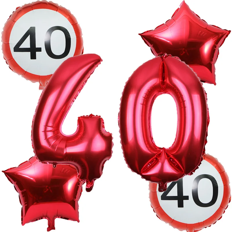 6pcs/set 32inch číslo 18 30 40 50 60-te Výročie Deň Balón globos cumpleanos infantiles narodeninovej party dekor adul balóny