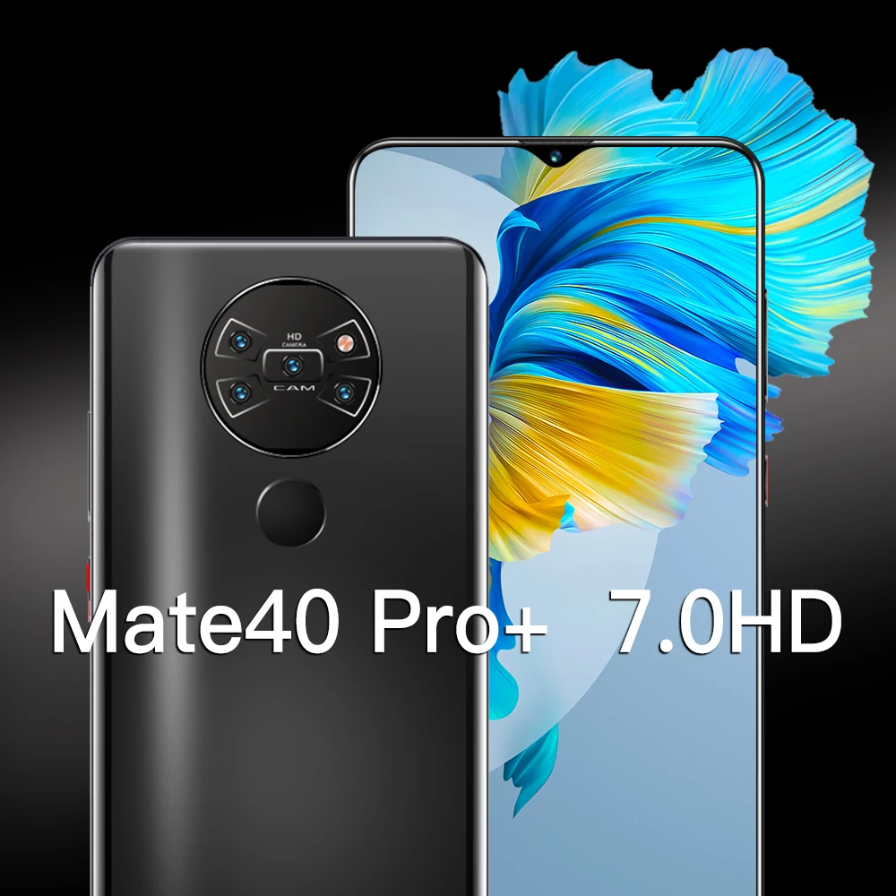 7,0 Palcový Globálna Verzia Mate40Pro+ Smartphone Odtlačkov prstov Odomknúť 12 GB 512 gb diskom Tvár ID Android 10.0 GPS, Wifi 2020 Mobil Handset