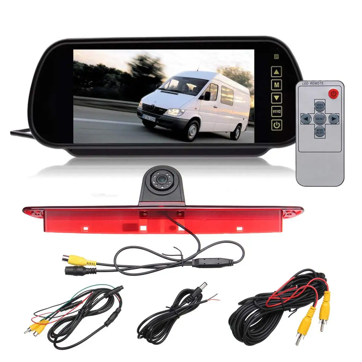 7 Palcový Auto parkovacia Kamera Monitor w/Brzdového Svetla Cúvaní Kamera Kit vhodný Pre Mercedes Sprinter Pre VW Crafter 2006-