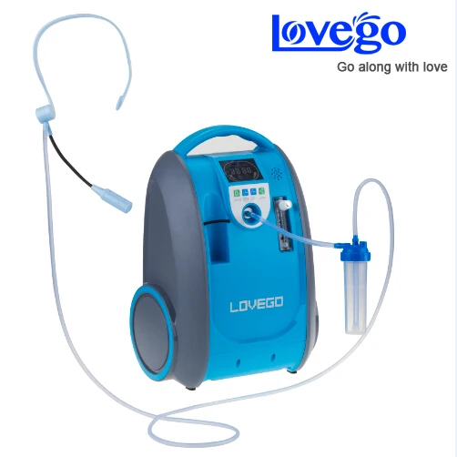 70 min výdrž batérie prenosný kyslíkový koncentrátor Lovego 5 liter nepretržitý prietok extra batériu k dispozícii