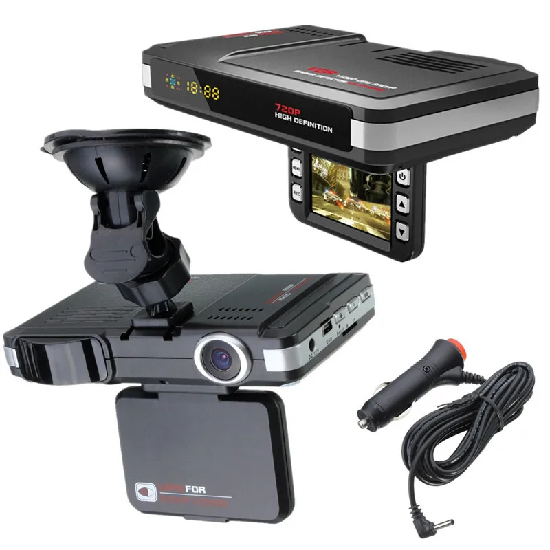 720P Vstavaný GPS Rýchlosť Súradnice DVR 5MP Auto Fotoaparát Dash Fotoaparát Radary Laser Rýchlosť Detektora Nočné Videnie Dashcamera 24H Park