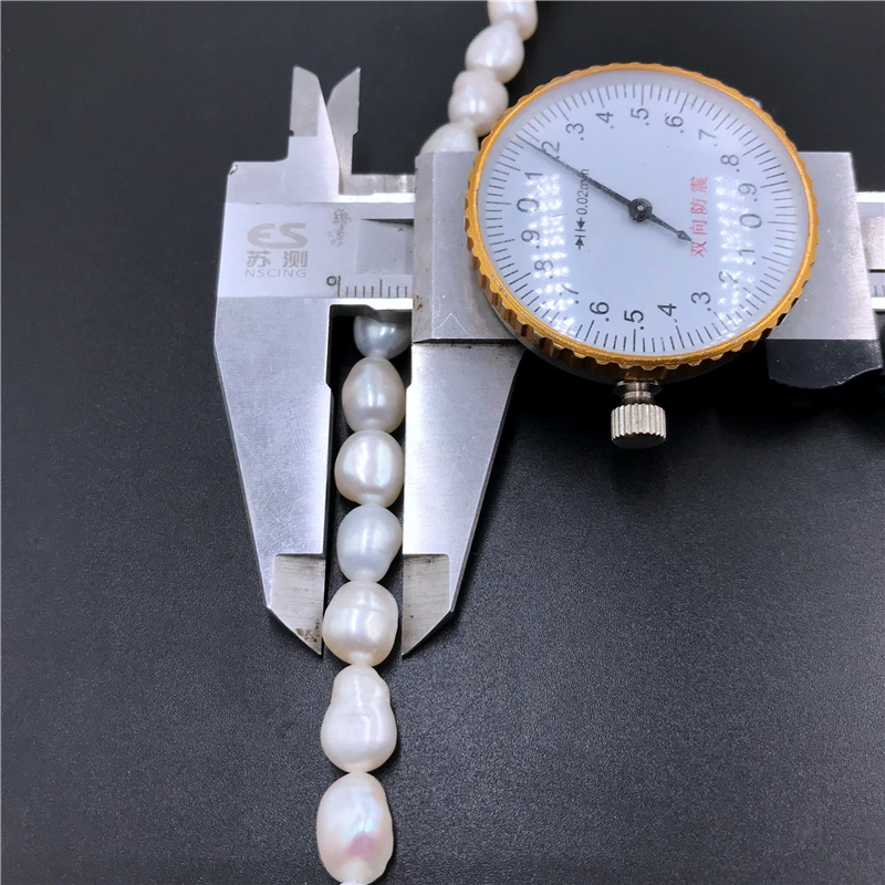 8-9mmAA Sladkovodné Perly Korálky Geniune Biele Perly Kolo umelo Pestované Perly pre DIY Ženy Elegantný Náhrdelník Náramok Šperky