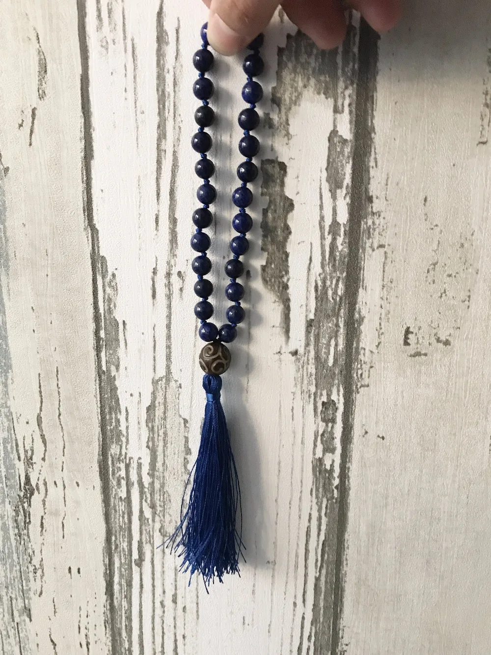8 MM lapis lazuli Náramok, Ručne Viazané Malej Mini Rosaries Náramky Energie Modlitba Náramky Darček Pre Priateľa Bule Jogy Náramok
