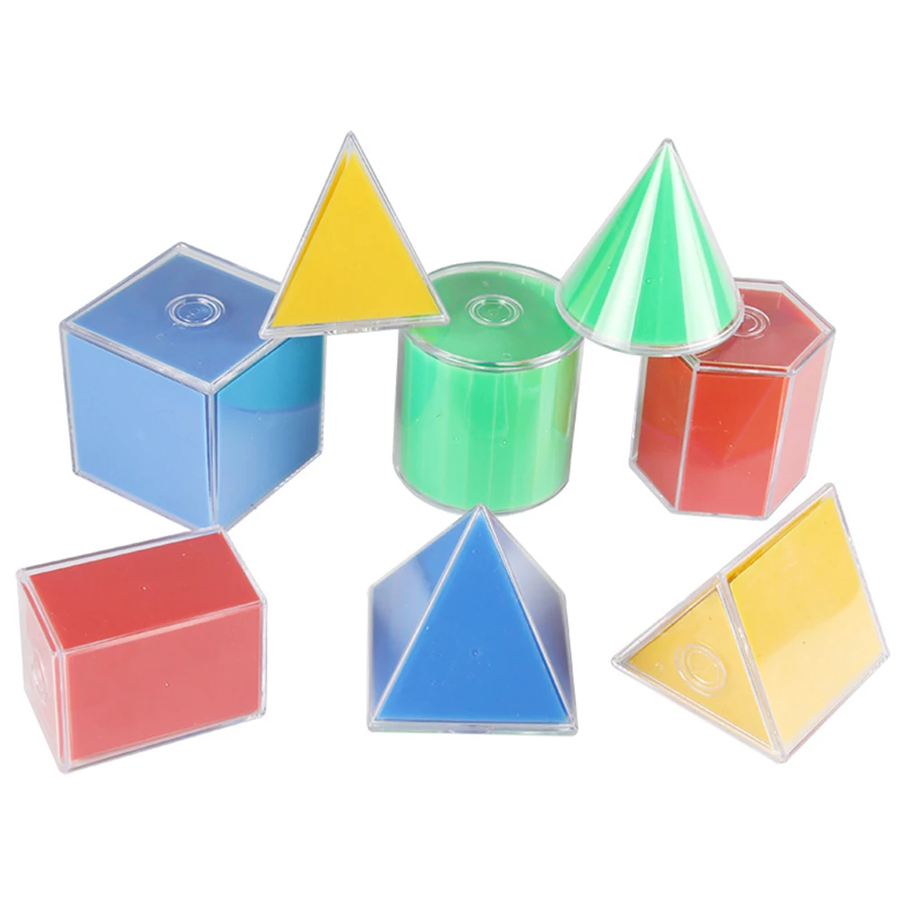 8Pcs/Set Skladacie Prism Valec Geometrický Model Matematika Učebné Zdroje Deti Hračka