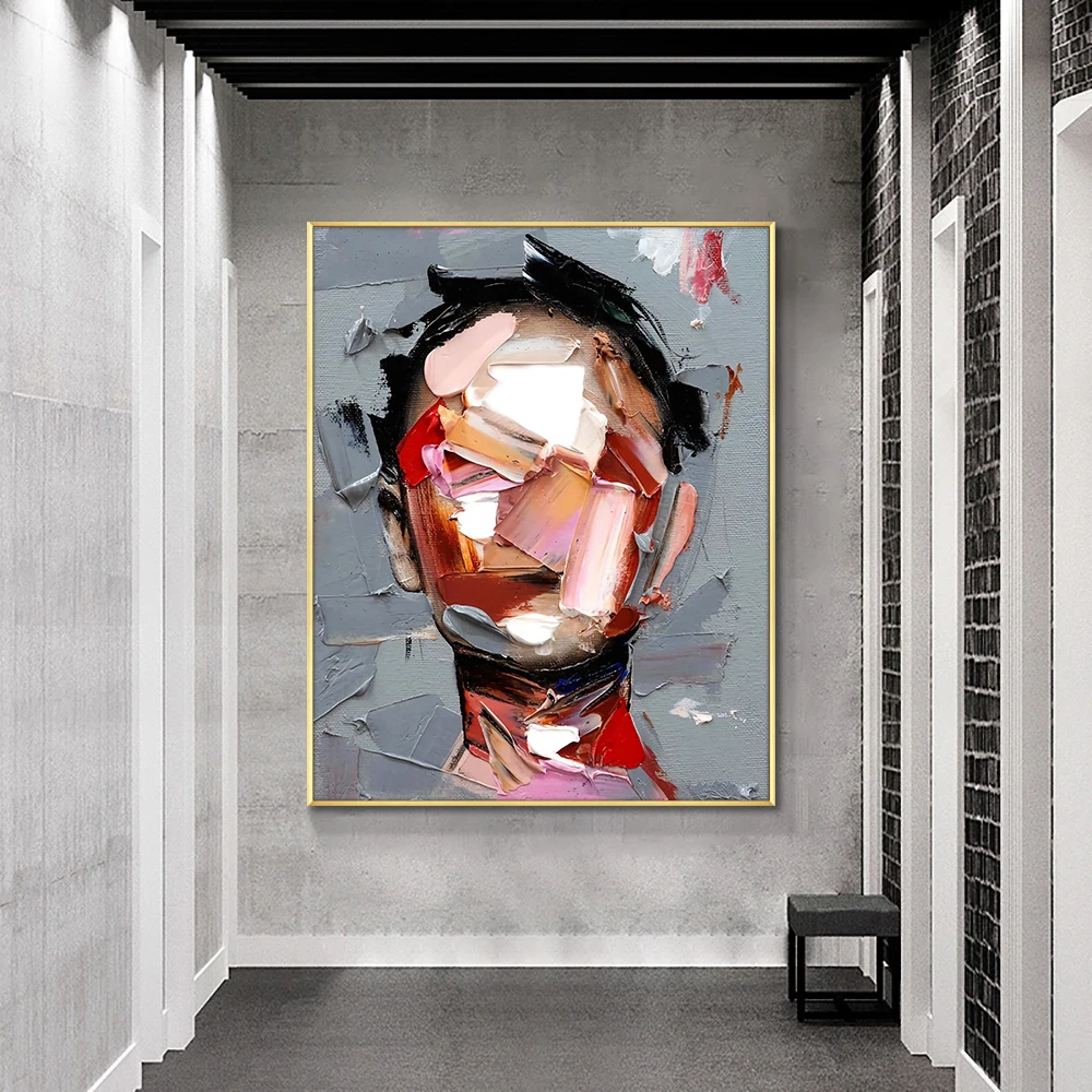 Abstrakt Dievča Tvár, Maľby, Handmade Olejomaľba Na Plátne, Ručne Maľované Obrázok Na Stenu Umenie Bez Rámu Maľovanie Pre Spálňa Decor