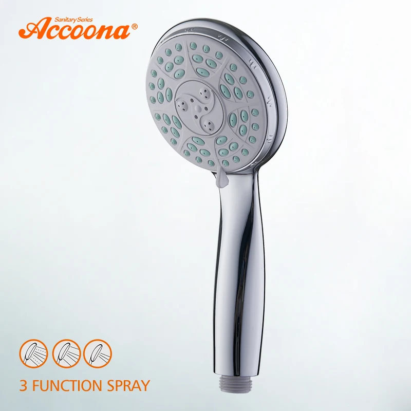 Accoona Kúpeľňa Ruke Držať Sprcha Hlavu Chrome Dážď Hlavu ABS Plast Vody Šetrič Klasický Dizajn Daždi Hlavu A326