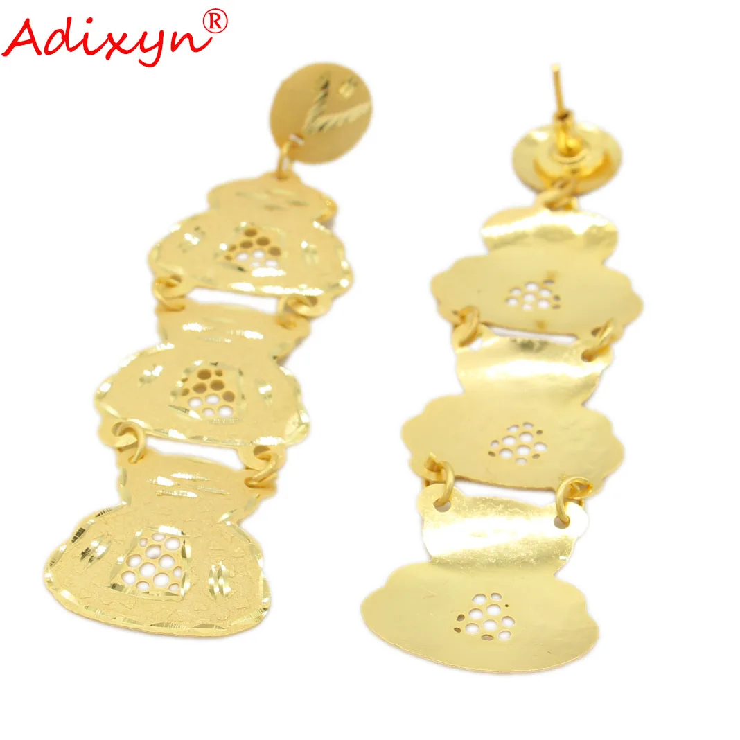 Adixyn Nové India Náušnice pre Ženy, Dievčatá, Zlatá Farba&Medené Šperky, Módne Afriky Etiópskej Darčeky N01069