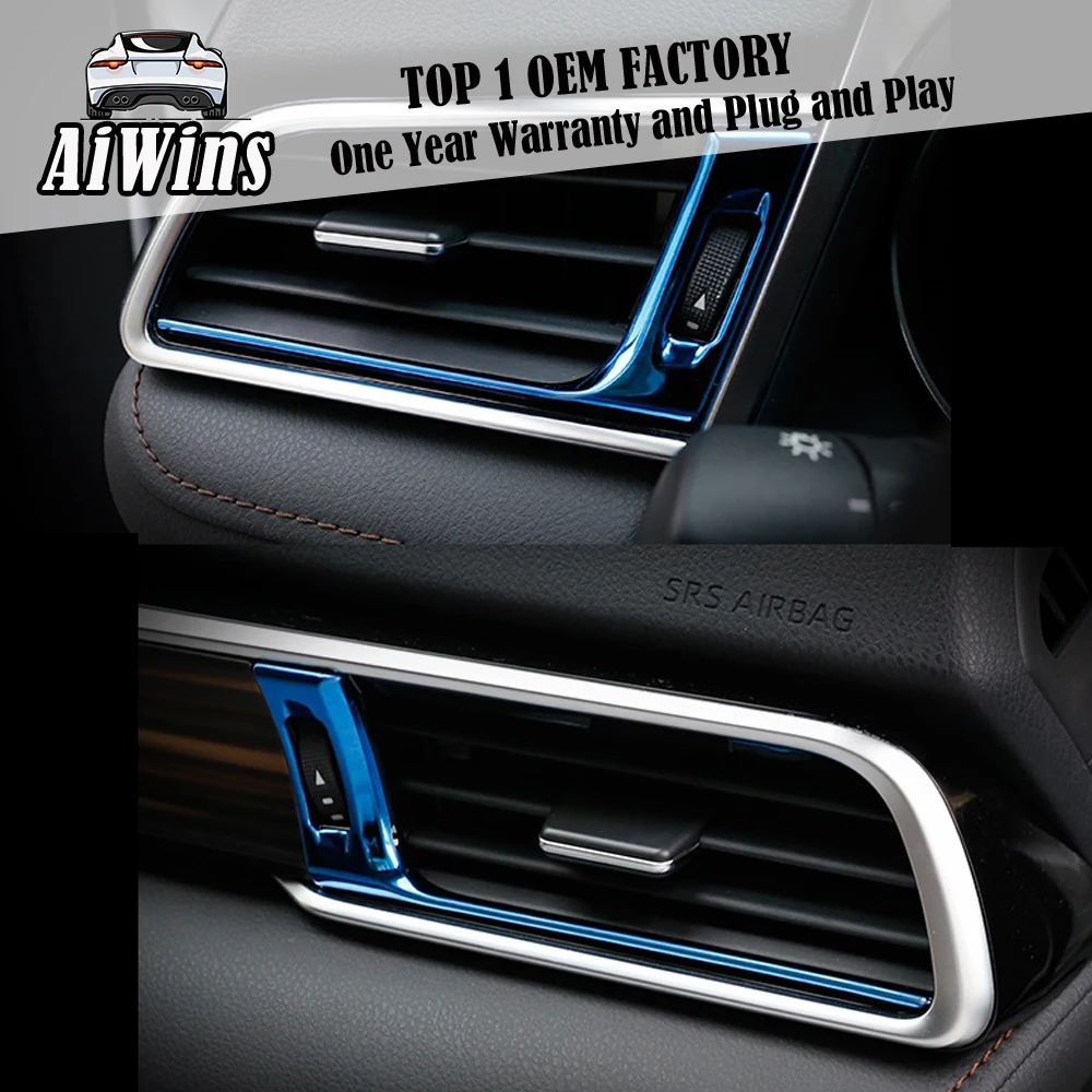 Aiwins Auto styling ABS Pre Toyota Camry 2018-2019 Klimatizácia Ventilačné Zásuvky Panel Svetlo Pásy