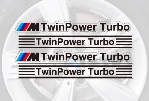 Aliauto 4 X Auto-styling ///M TwinPower Turbo Auto Ráfiky Nálepky Odtlačkový Kolesá Príslušenstvo Pre X1 X3 X4 X5 X6 M3 M5 M6 1 3 5 série