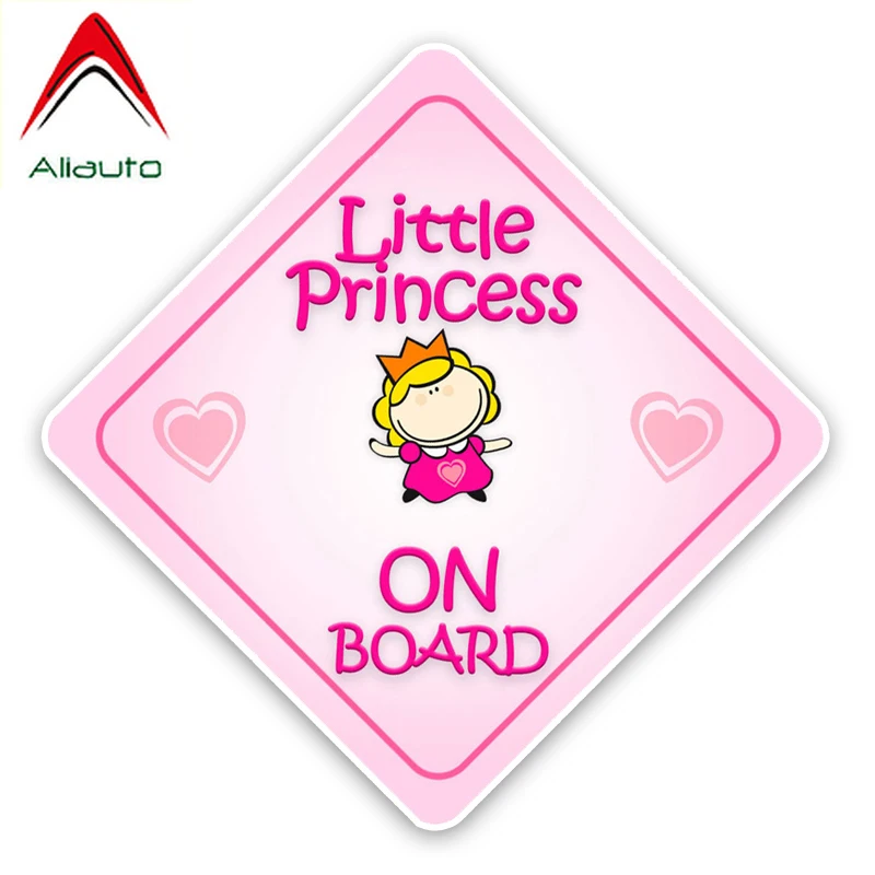 Aliauto Malá Princezná Baby na Palube Auto Nálepky, Farebné Výstražné Znamenie Dekorácie, Doplnky, Nepremokavé Obtlačky,15*15 cm
