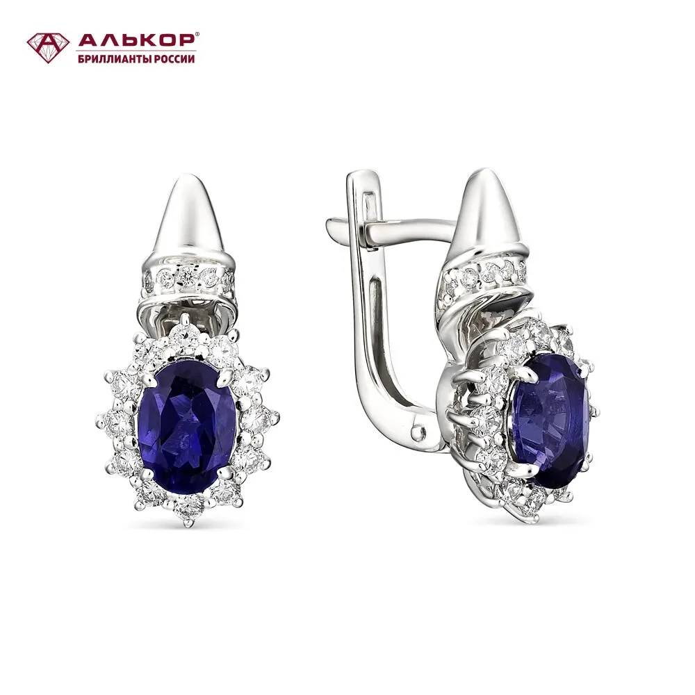 Alikor Šperky Alcor striebro hydrotermálne sapphire Príslušenstvo Ucho Drop Náušnice 9800006911741 ženy beauty drahokamy, striebro