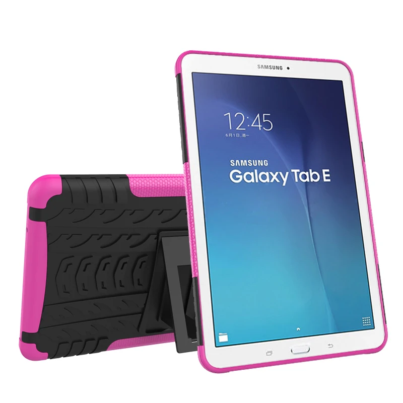 Amor Ťažkých Silikónové Pevného PC Shockproof Prípade Stojan Tabletu Kryt Pre Samsung Galaxy Tab E 9.6 T560 T561 9.6