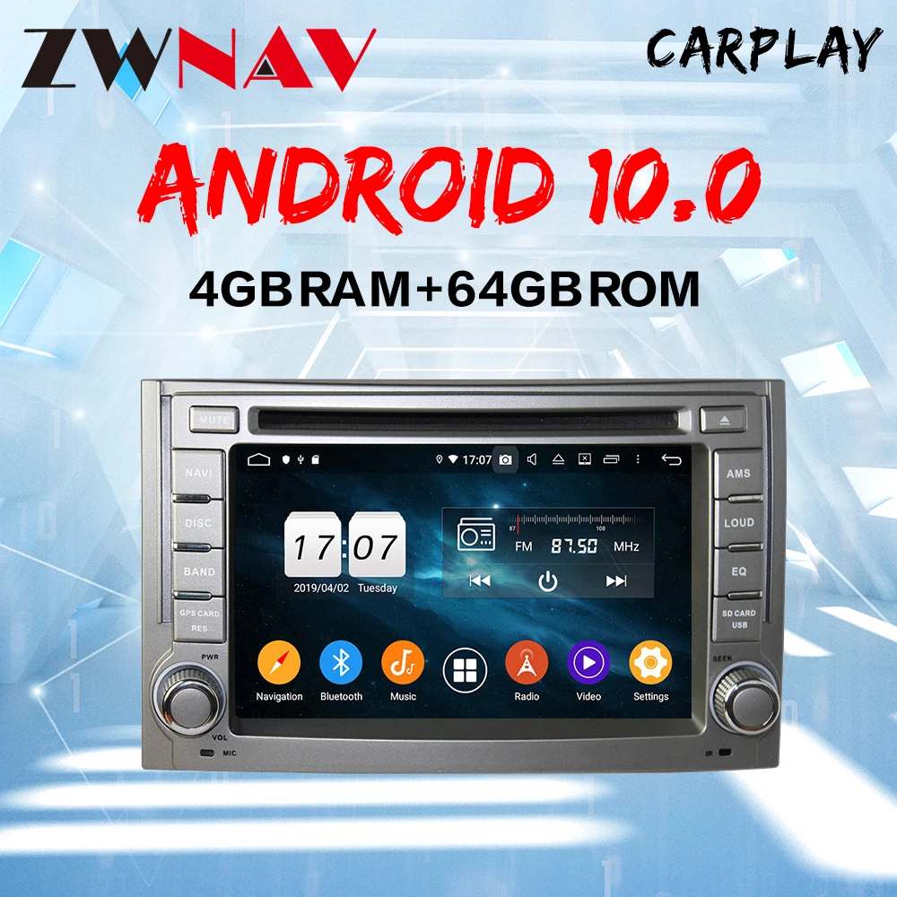 Android 10 4GB+64GB Auta GPS Navigácie pre Hyundai H1 Grand Royale I800 2007+ Auto Stereo Vedúci Jednotky Multimediálny Prehrávač, autorádio