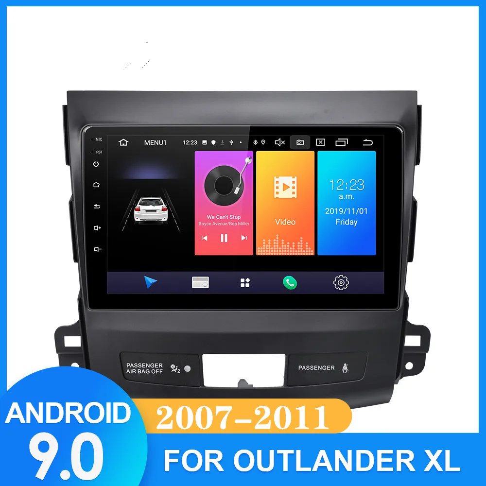 Android 9.1 auto gps, dvd prehrávač Pre Mitsubishi Outlander XL 2007-2011 s autorádia multimediálne video a navigačné DVD MP5 GPS