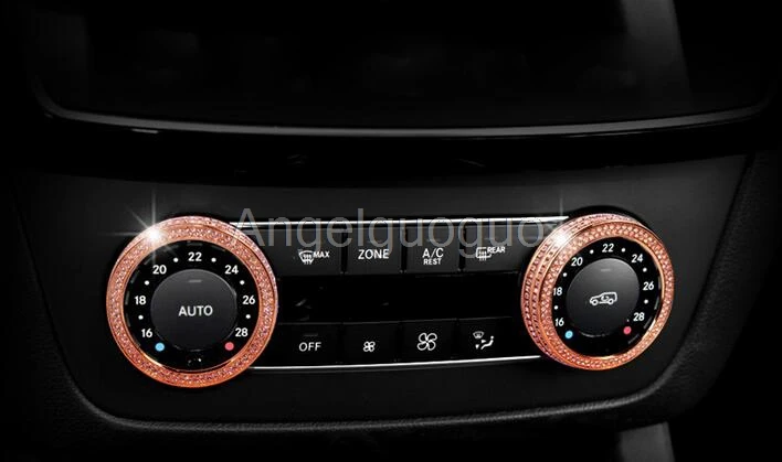 Angelguoguo Auto klimatizácia Otočný gombík buttion kryt pre Mercedes Benz GLE M GLK SL GLS SLK G GL Trieda CLS