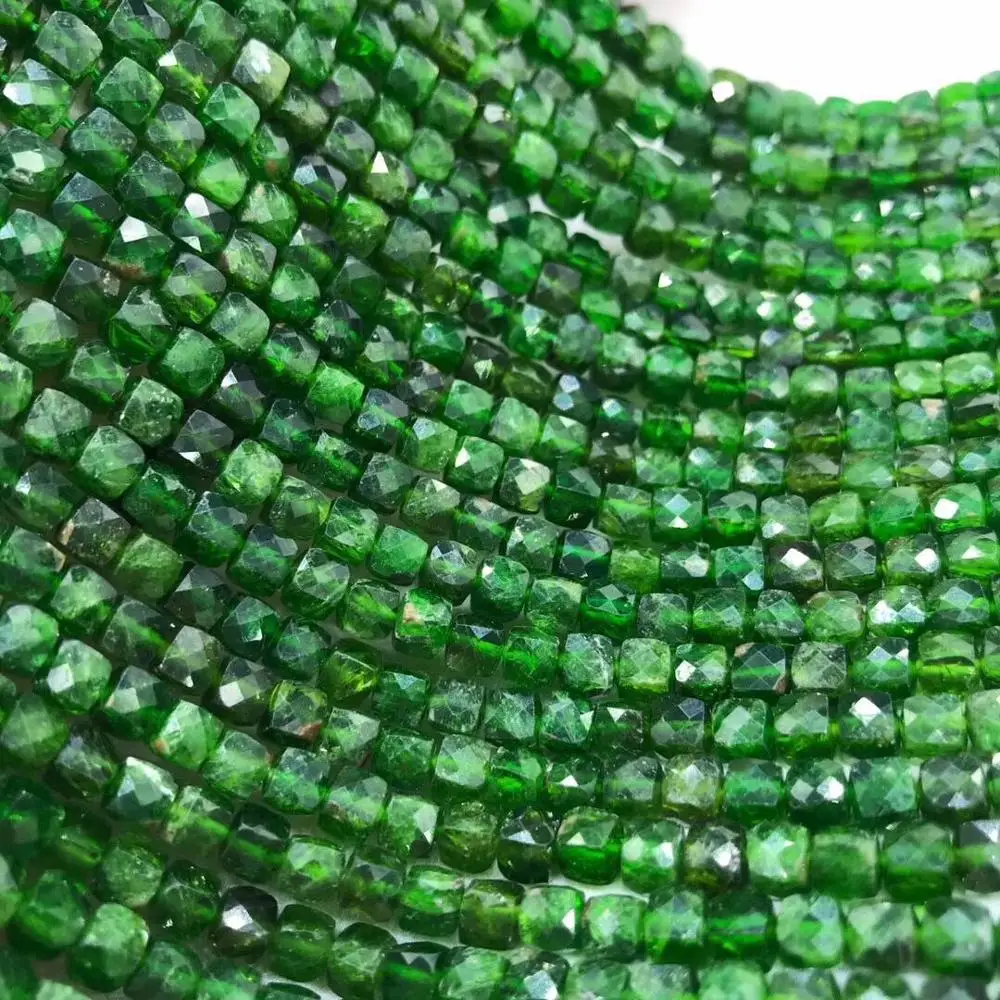 Apatit zelený/MODRÝ štvorec tvárou 4-5mm pre KUTILOV, šperky, takže voľné korálky FPPJ veľkoobchod prírody drahokam