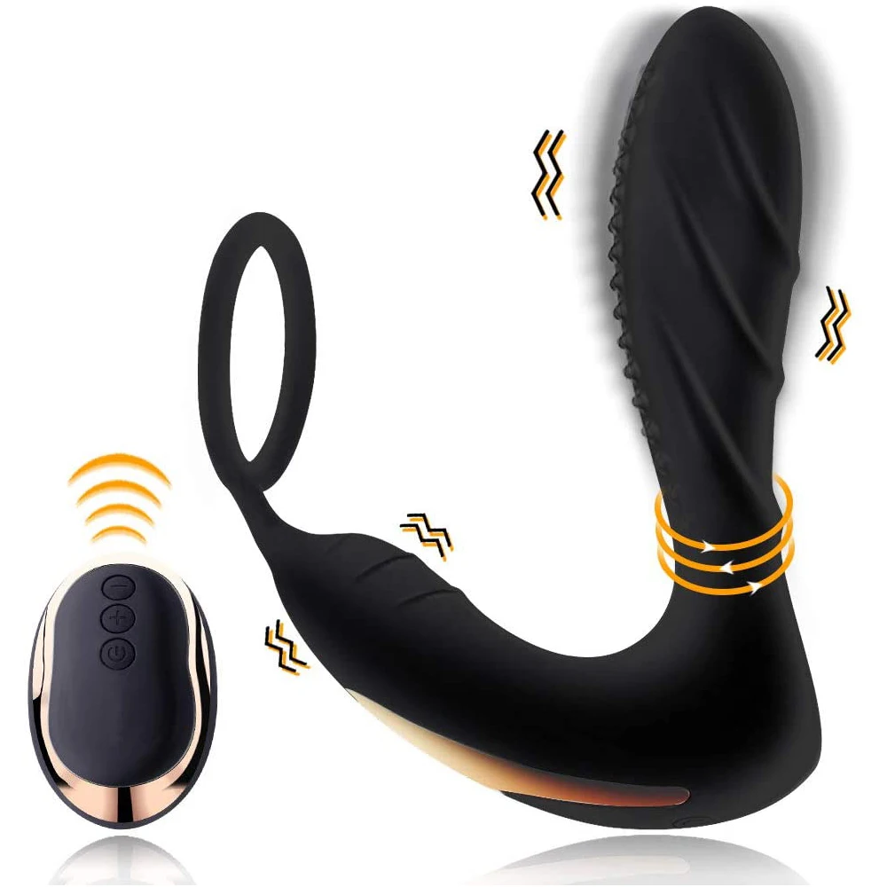 APHRODISIA USB Mužskej Prostaty Masáž S Krúžok Diaľkové Ovládanie Análny Vibrátor Kremíka Sexuálne Hračky Pre Mužov Zadok Plug Penis Školenia