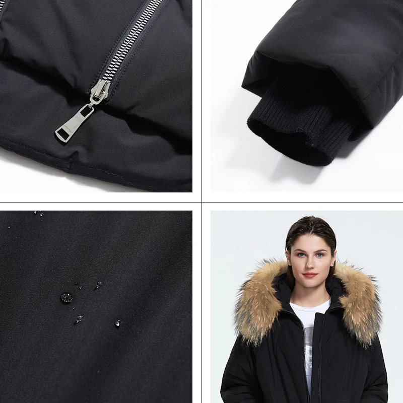 Astrid 2019 Zimné nový príchod nadol bunda ženy voľné oblečenie s kožušinou vrchné oblečenie vysokej kvality hrubé bavlna ženy kabát AR-9246