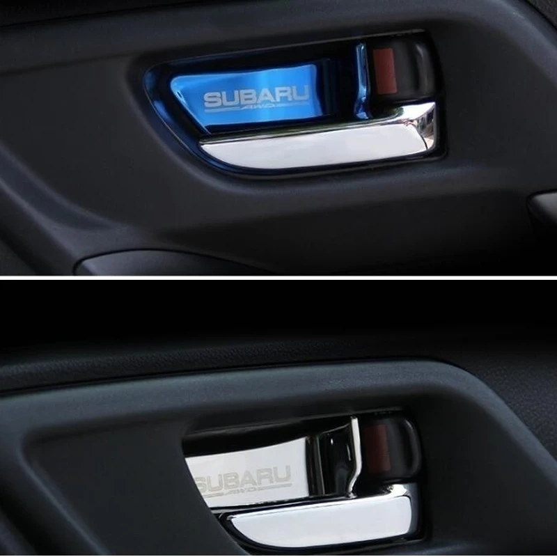 Auto Door Rukoväť Miska Kryt Patch výbava pre Subaru Forester Xv Legacy Outback Impreza StI STI roky 2013-2017 Príslušenstvo auto styling