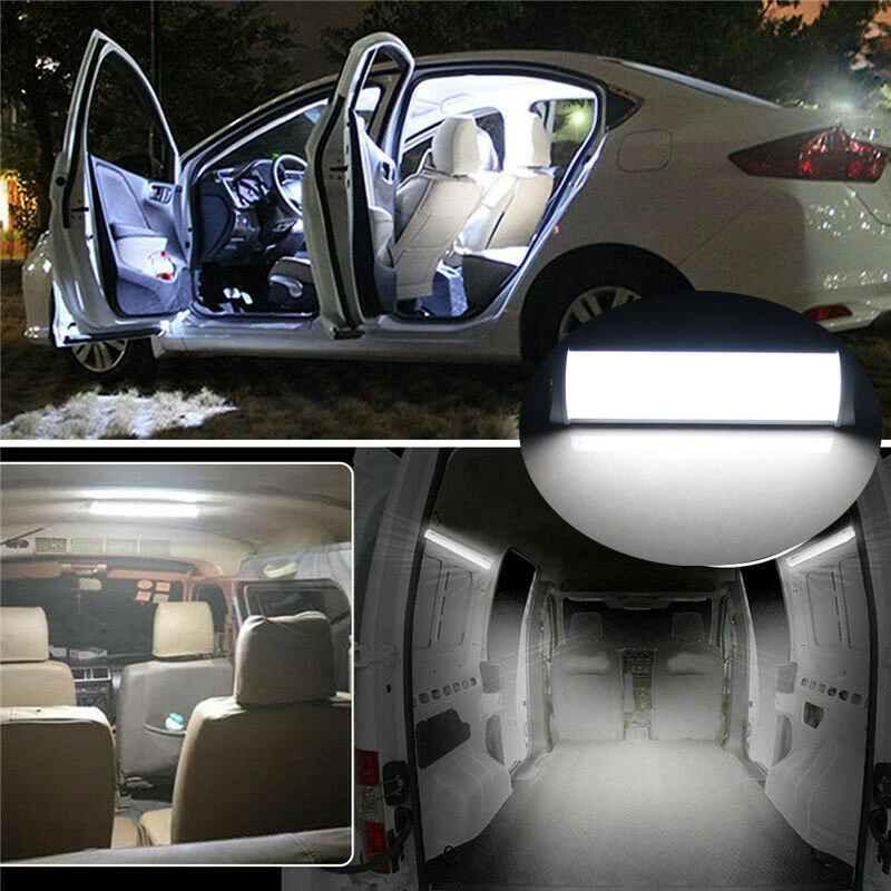Auto Interiérové Led Svetlo, Bar 10W 72 LED Biele Svetlo, Trubky s vypínačom Van Nákladných vozidiel Truck RV Camper Loď Vnútorné stropné svetlo 12V/24V