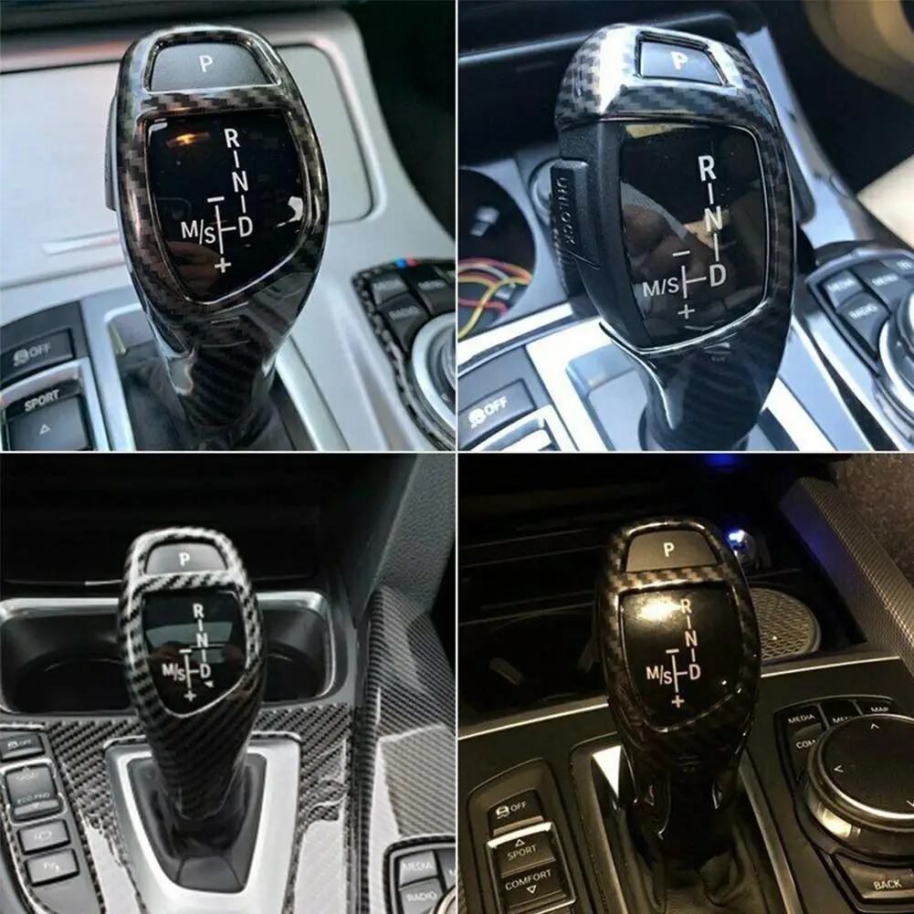 Auto Nálepky Uhlíkových Vlákien Vnútorné Páčke Shift Gombík Kryt Výbava vhodné na BMW F20 F30 3 F10 F32 F25 F1X5 X6 F16 Auto Príslušenstvo