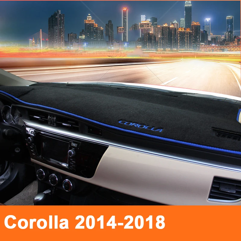 Auto Panel Kryt Dash Mat slnečník Prístrojovej Doske Podložku Koberec LHD Pre Toyota Corolla E140/E150 na roky 2007-2013 2016 2017 2018
