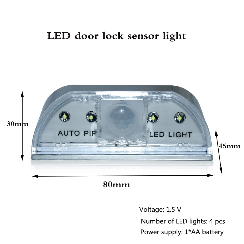 Auto PIR Senzor LED snímača Dverí Zamky Lampa Pohyb Inteligentný Detektor Lampa Otvor Kuchyňa, Schodisko Kabinetu svetlo Domov Lampa