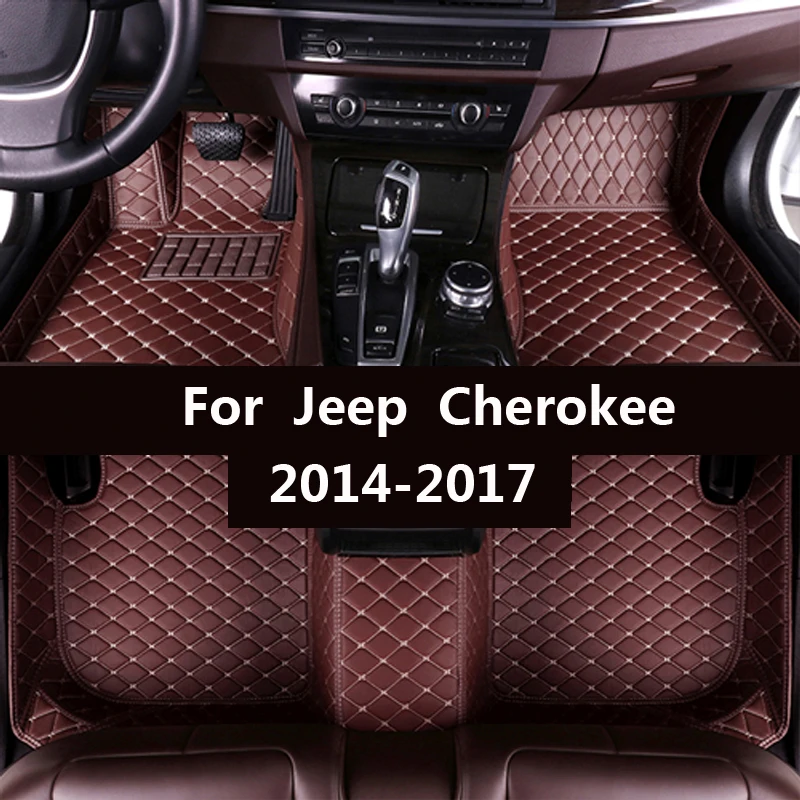 Auto podlahové rohože pre Jeep Cherokee 2016 2017 Vlastné auto nohy Podložky automobilový koberec kryt