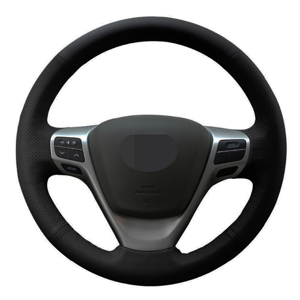 Auto Volant, Kryt DIY Ručne šité Čiernej Umelej Kože Pre Toyota Verso EZ Avensis