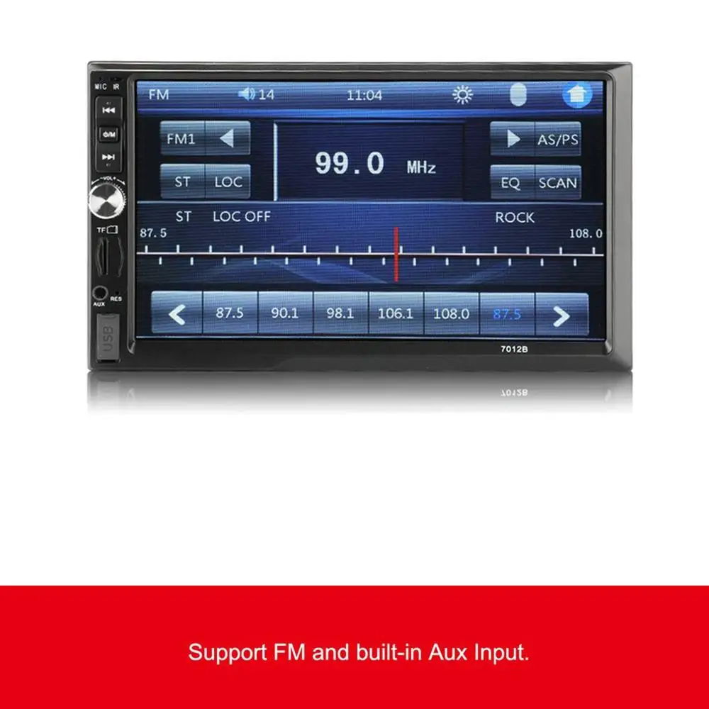 Autorádio, 7-palcový Veľký Displej so Stereo Fm Rádio, Bluetooth Mp5 Prehrávač, parkovacia Kamera 7012B