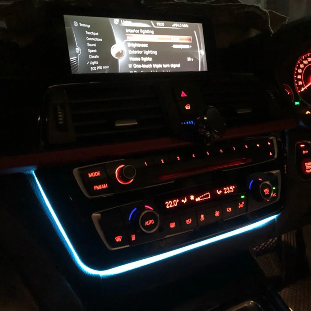 Autorádio Rámika stredovej Konzoly Kryt prístrojového panelu LED Panel Auto Pre BMW F30 F31 F32 F33 F34 F35 F36 F80 F82 F83 M3 M4