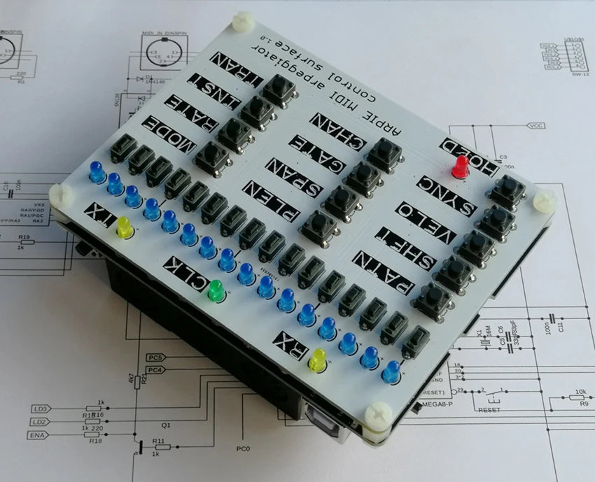 AZSMZ ARPIE MIDI Arpeggiator poslať arpeggiated akordy cez MIDI, aby všetky Syntetizátor, alebo Zvukový Modul github