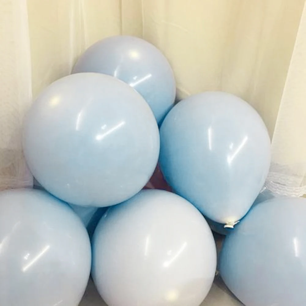 Balenie 100 Macaron Candy Farebné Strany Balóny Pastel Latexové Balóny Nové ružová Fialová modrá gree