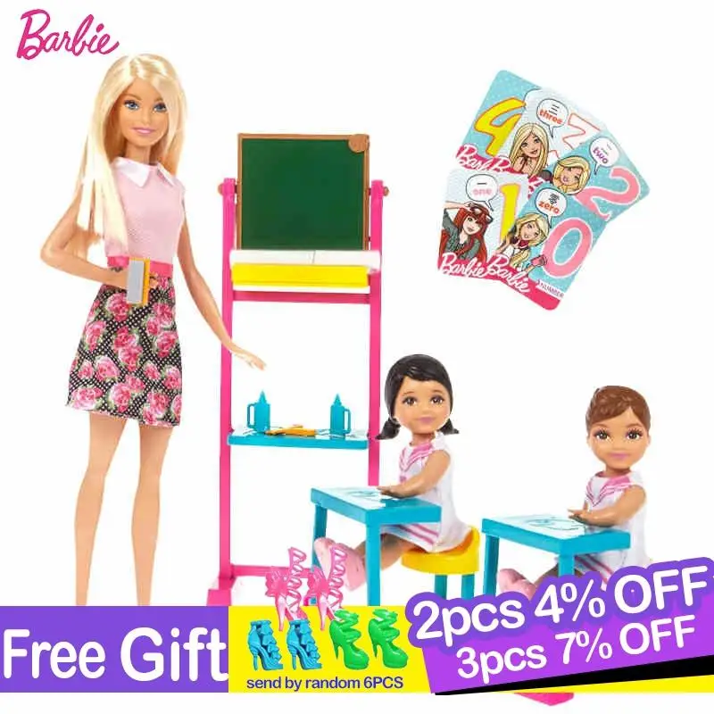Barbie Pôvodnej Značky Sny Učiteľ Angličtiny Prácu V Triede Pre Študentov A Pre Dievčatko Narodeninám Dievča, Hračky, Darčekové Boneca