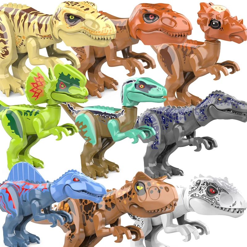 Baryonyx Brutálne Raptor Jurský Dinosaurov Svet 2 Tehly Tyrannosaurus Stavebné Bloky Môžu Zvuk mini Dino údaje Hobby Hračky darček