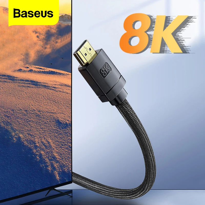 Baseus 8K Kompatibilný s HDMI Cablefor Xiao Mi Okno 48Gbps Digitálneho pre PS5 PS4 HDMI-Compatible2.1 Kábel Rozdeľovača 8K/60Hz Káble