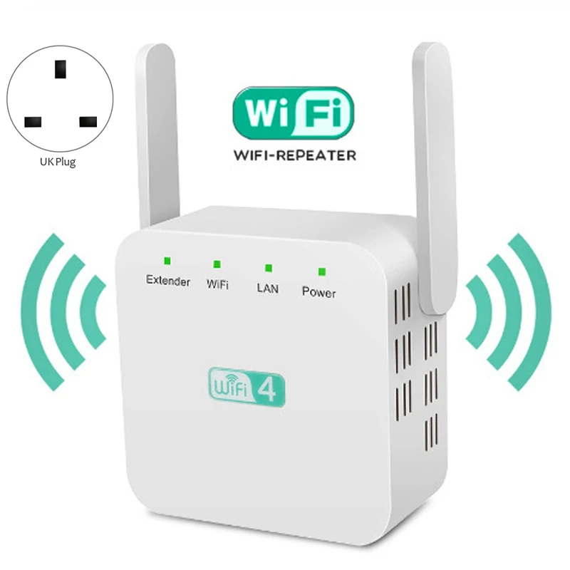 Bezdrôtový WiFi Opakovač Wi-Fi Booster 2.4 G/5 ghz Wi-Fi Zosilňovač 300/1200 M Signálu WiFi Long Range Extender UK Plug