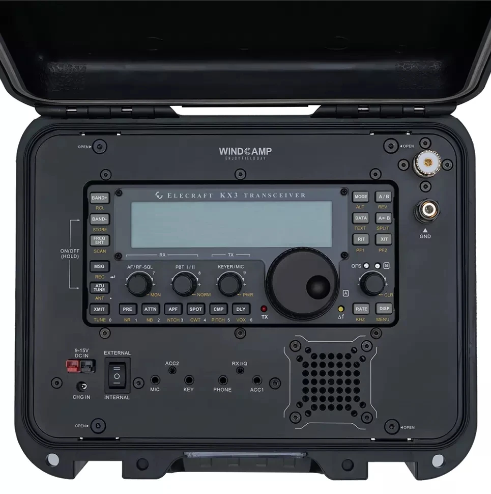 Bezpečnosť Prenosný Box pre Elecraft KX3 Krátkovlnné Rádio Vysielač Šunka + Reproduktor Podpora Externého Napájania