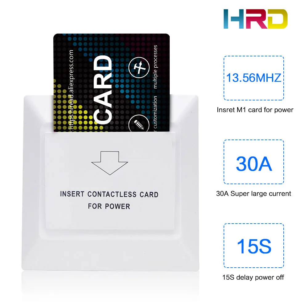 Biela Farba, Špeciálny Dizajn Pre Luxusné Hotely Rfid F08 S50 Keycard Systém Vložte Kartu Vziať Šetrenia Energie 15s Odkladu