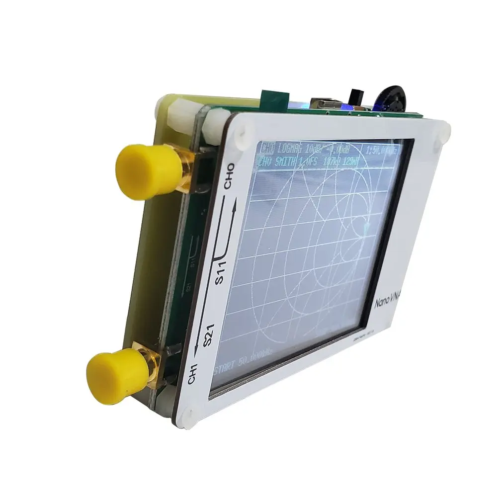 Biela NanoVNA 2.8 palcový LCD HF a VHF UHF UV Vektor Analyzátora Siete 50KHz ~ 900MHz Anténny Analyzátor vstavanej batérie.